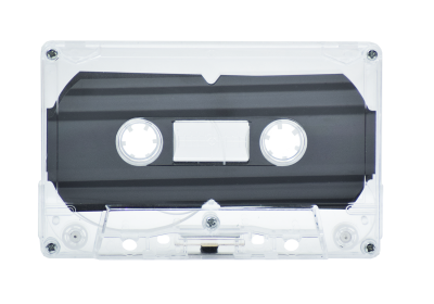 Clear Classic Cassette Shell Tab Out
